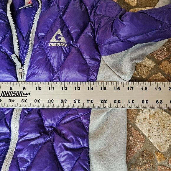 Gerry Down Kids' Quilted Puffer Jacket With Hood Purple & Gray Size Medium - Picture 10 of 12